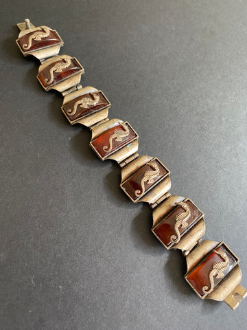 1930s Jean Painleve Seahorse Bakelite Bracelet