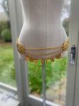 Vintage Gold Chain Belt with Coins