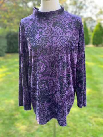 Vintage 1990s Pam Hogg Purple Velvet Top