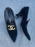 Chanel CC Logo Vintage Heels Shoes