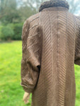 Vintage Brown Sheepskin Leather Coat