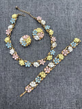 Vintage TRIFARI by ALFRED PHILIPPE 1950s "Fleurette" Parure Jewellery Set