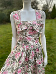 1950s Rose Garden Cotton Maxi Dress