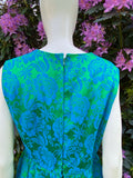 Vintage 1970s Turquoise Green Dress by Blanes