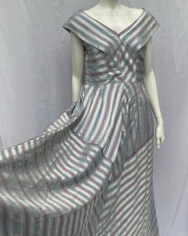 Vintage Louis Feraud Paris Plisse Silk Scarf 1960s Mod Art Nouveau