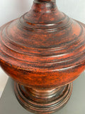 Antique Red Lacquer Burmese Offering Bowl