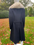 Vintage Basler Modell Black Coat with Fox Collar