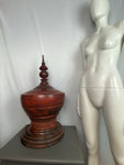 Antique Red Lacquer Burmese Offering Bowl
