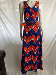 Vintage 1970s Maxi Print Summer Dress