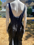 Vintage 1980s Goth Glam Black Dress