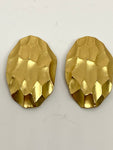 Vintage Yves Saint Laurent Gold Tone Clip-on Earrings