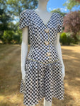 Vintage 1980a sequinned Houndtooth Effect Dress