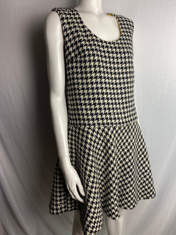 Vintage TATI Houndtooth Dress with Rhinestones.