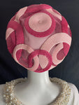 Vintage Trikki by Edna Wallace Pink Raffia Beret Hat