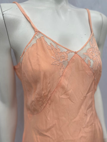 Vintage 1930s Peach Silk Lingerie Romper